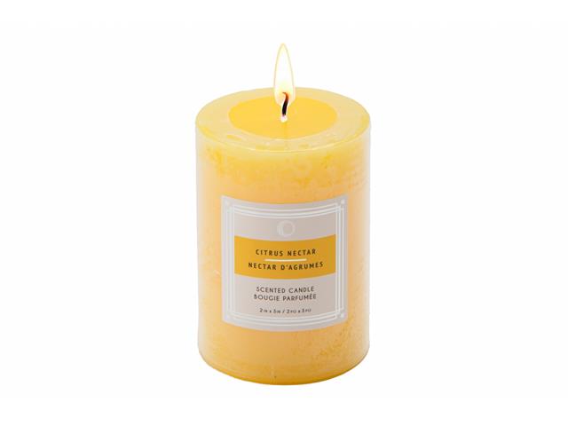 2" X 3" SCENTED PILLAR CANDLE (CITRUS NECTAR) (12/DISP)